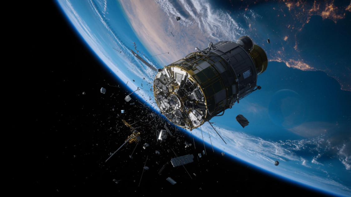 Felvételek bizonyítják: hirtelen darabjaira hullott egy orosz kémműhold, nem tudni, mi állhat a háttérben