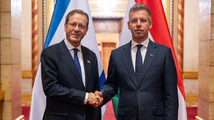 Az izraeli elnökkel tárgyalt Magyar Péter