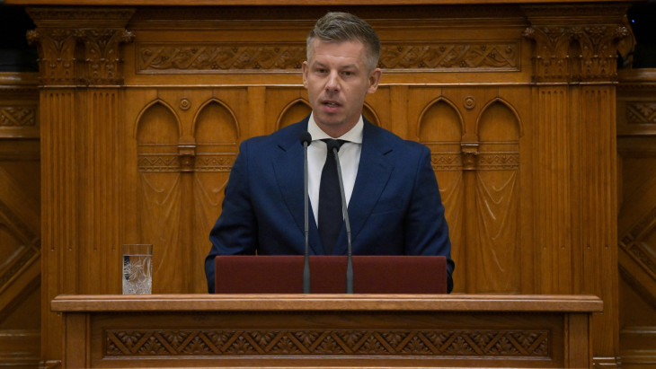 Magyar Péter beszél a parlamentben