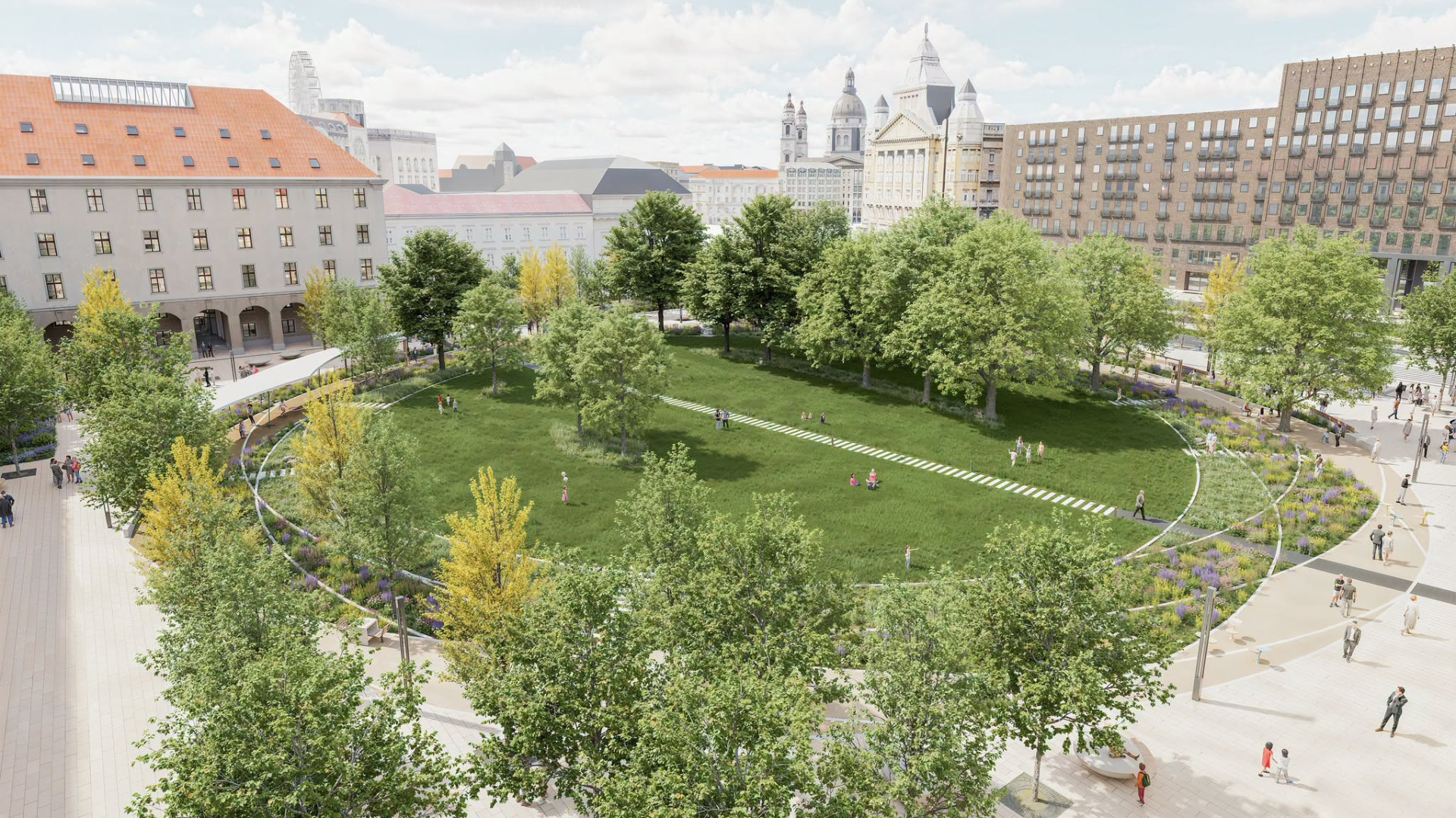 Parkolóból belvárosi oázis: zöld utat kapott a főváros klímaváltozás-tudatos beruházása