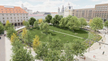 Parkolóból belvárosi oázis: zöld utat kapott a főváros klímaváltozás-tudatos beruházása