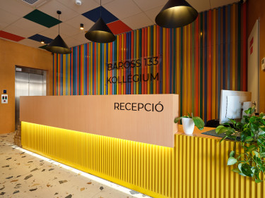 A Baross 133 kollégium recepciója, fotó: Indotek