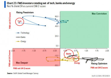 FMS investors rotating out of tech and banks