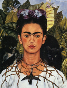 Frida Kahlo self-portrait-with-necklace-of-thorns