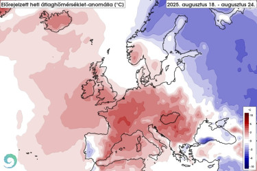 hungaromet-hőség-időjárás-grafikon-előrejelzés-anomália-térkép