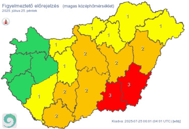 HungaroMet Időjáráselőrejelzés 0725