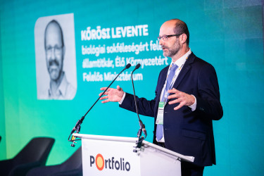 Kőrösi Levente, , az Élő Környezetért Felelős Minisztérium biológiai sokféleségért felelős államtitkára a Sustainable World 2026 konferencián