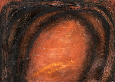 Maurer Dóra: Caltanisetta, 1967–69, akvarell, gouache, préselt szén, pausz, karton, farost, 65 x 90 cm