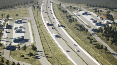 Már épül az új típusú pihenőhely az M4-esen: mutatjuk, milyen különleges szolgáltatásokkal várják az utazókat