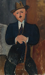Modigliani Ülő férfi bottal forrás Sotheby's