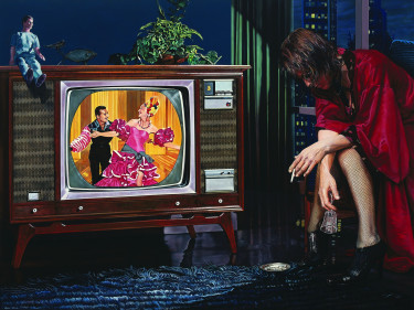 Nyári István - Bossanova - 2001 - akril, vászon - 95x130 cm - Várfok Galéria