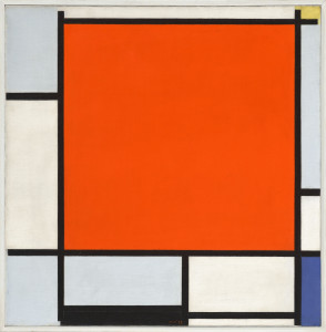 PIET_MONDRIAN_Composition_with_Large_Red_Plane_Bluish_Gray_Yellow_Black_and_Blue Riggio
